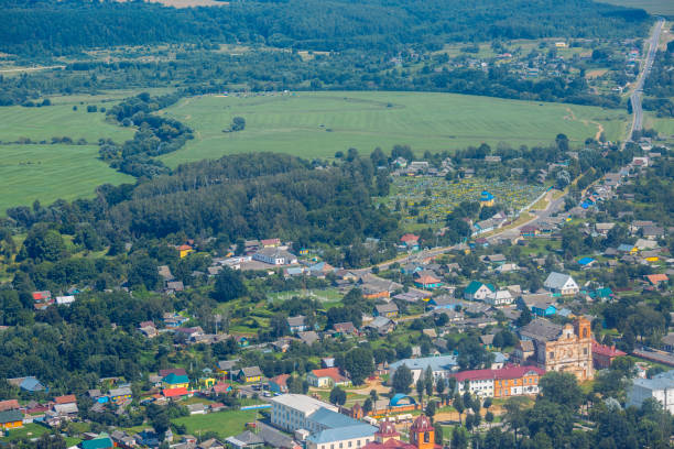 istock Aerial view of a typical suburb in Belarus 1040976896
