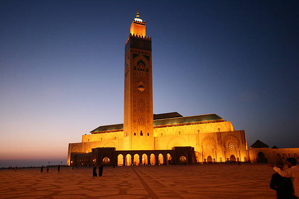 Casablanca grand mosque at night #1  sousse tunisia stock pictures, royalty-free photos & images