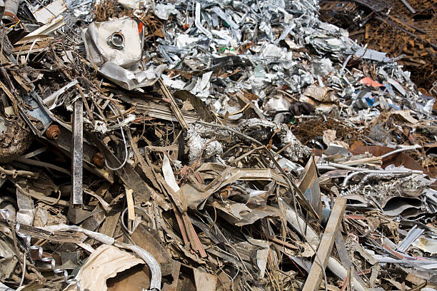 istock Piles of rusty scrap metal; recycling and environmental conservation 104098583