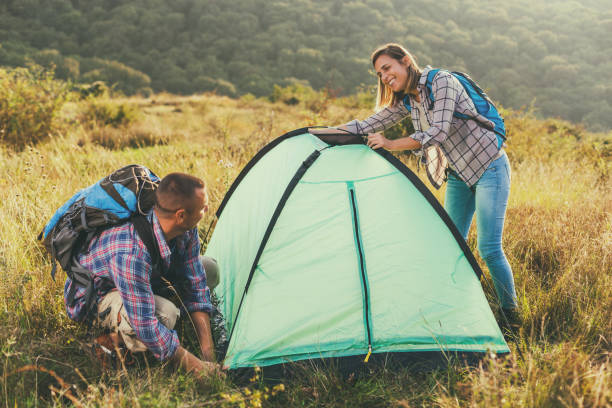 istock Couple on vacation in mountain 1040993996
