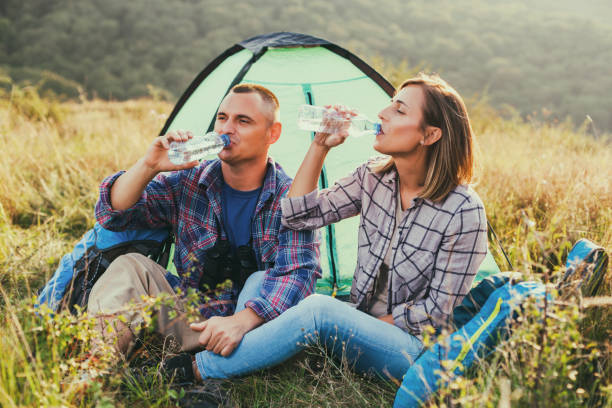 istock Couple on vacation in mountain 1040994642