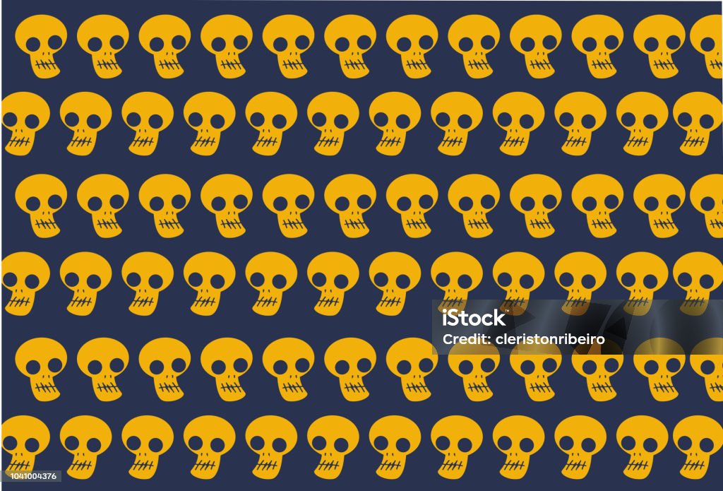 Skull Layout Layout composed with several skull icons. Backgrounds stock vector