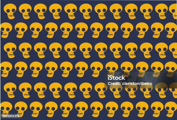 Skull Layout Stock Illustration - Download Image Now - Backgrounds, Cartoon, Death