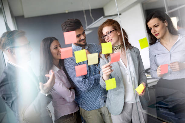istock Creative business people working on business project in office 1041004960