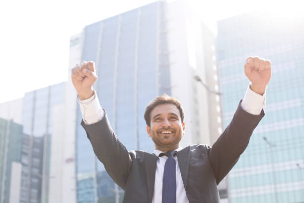 istock Businessman celebrating success 1041005282
