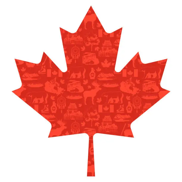 Vector illustration of Canada background design.