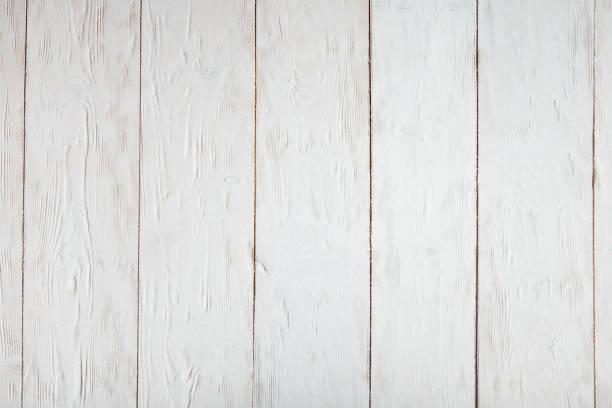 istock White painted wooden desk. Texture or background 1041013462