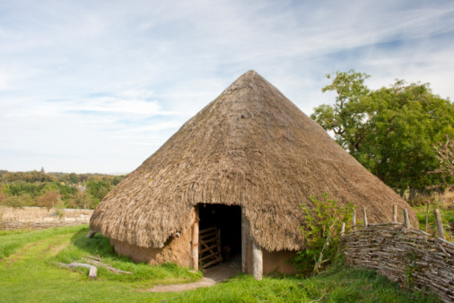 Iron Age hut or house at Archeolink in Aberdeenshire.