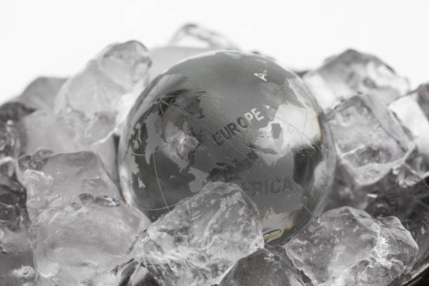 istock The concept of World Environment Day,global warming,glass globe on ice 1041019062