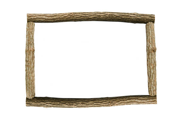 istock wooden frame natural isolated on white 1041019704