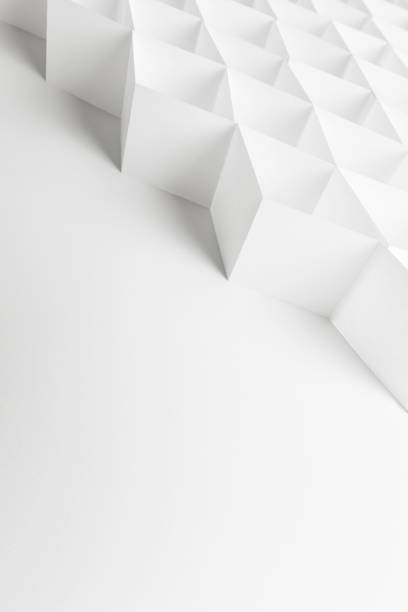 istock Papers folded in geometric shapes, white background 1041029958