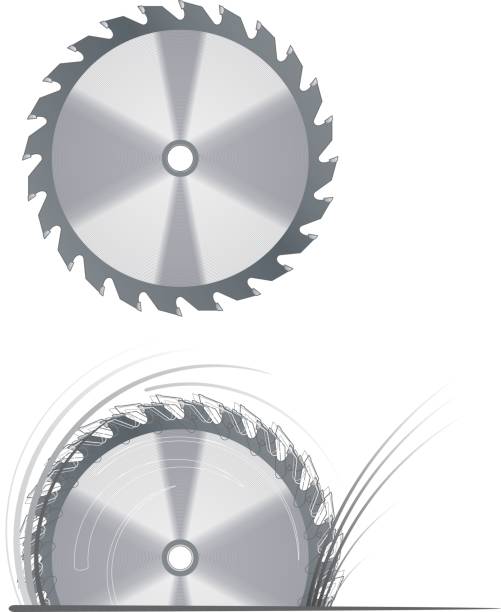 Circular saw blade vector art illustration