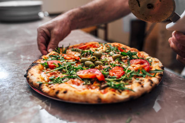 istock Freshly prepared delicious pizza. 1041040210