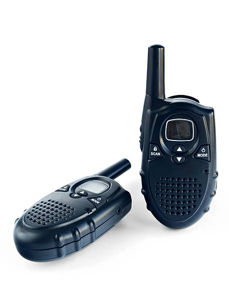 istock Two portable radio sets on a white background 104106463