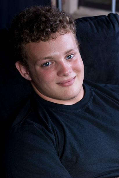 istock Casual Teenage Boy in Black 104106830