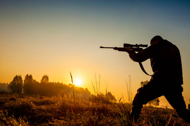 istock Hunter on the morning hunt 1041069032