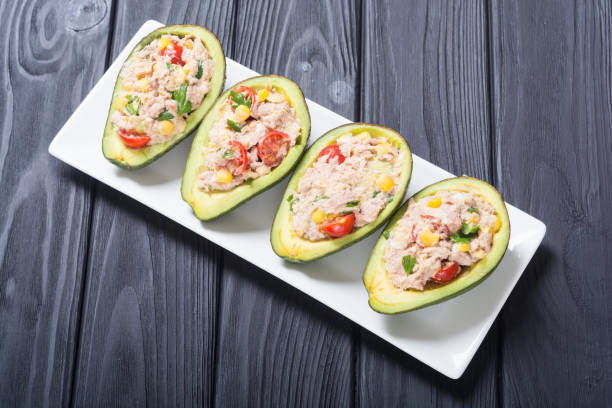 istock Avocado stuffed with salad 1041074512