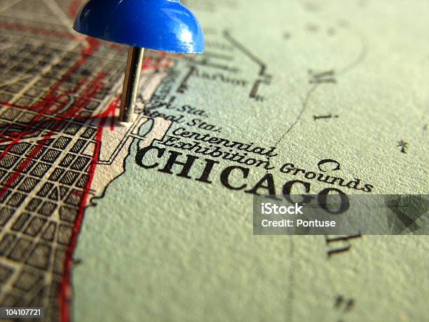 Чикаго — стоковые фотографии и другие картинки Карта - Карта, Чикаго - Иллинойс, Без людей