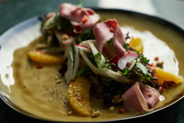 istock Healthy diet salad with Smoked duck breast 1041077250