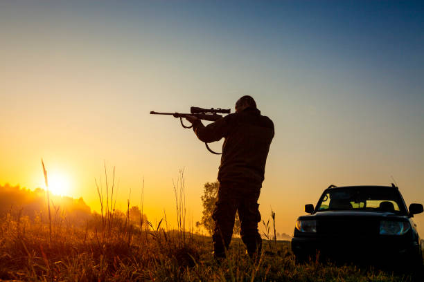 istock Hunter on the morning hunt 1041080736