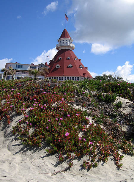 das hotel del hinter dune - hotel del coronado stock-fotos und bilder