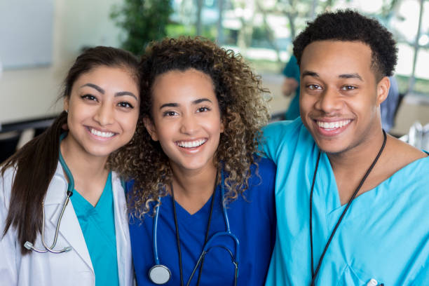 istock Group of medical students smiles for the camera 1041087764