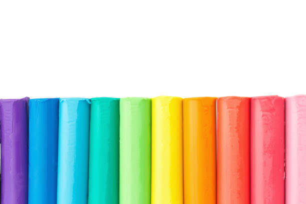 istock clay. plasticine. play dough. wall colorful closeup isolated on white background 1041088510