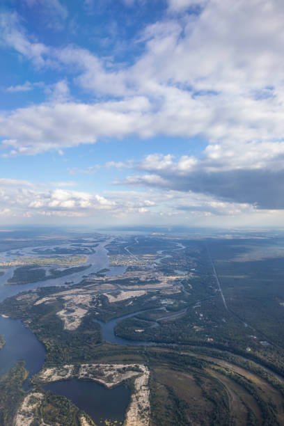 istock Aerial View Earth Landscape From Plane. 1041089094