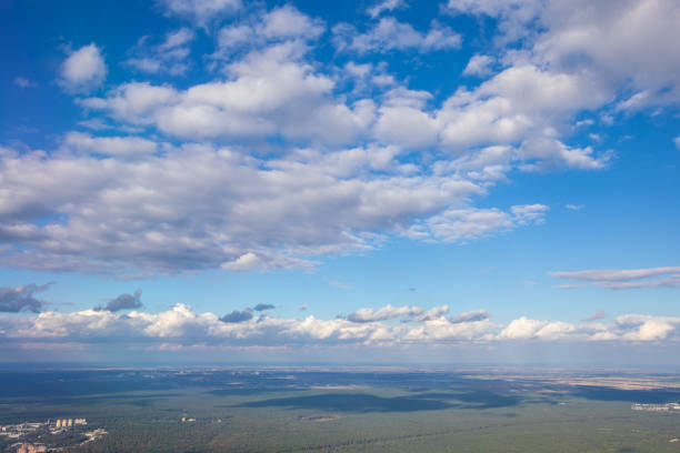 istock Aerial View Earth Landscape From Plane. 1041089164