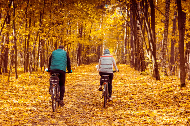istock Couple in autumn park 1041089482
