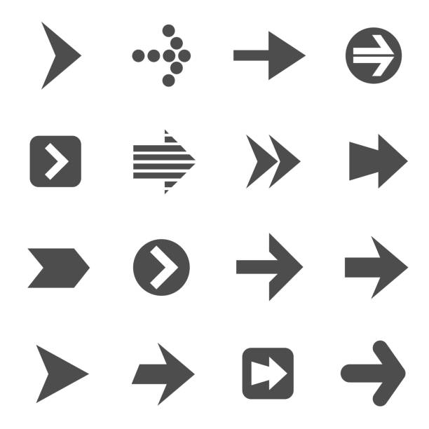 pfeile-symbol set - moving down illustrations stock-grafiken, -clipart, -cartoons und -symbole