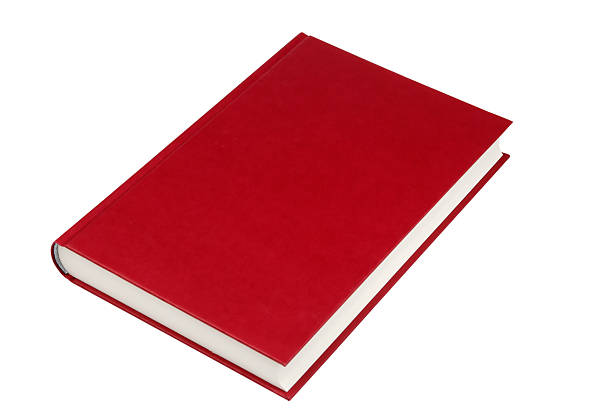 red book isolated on white background stock photo