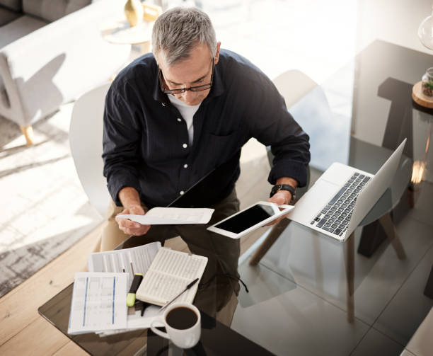 istock He keeps an organized tally on all his finances 1041098562