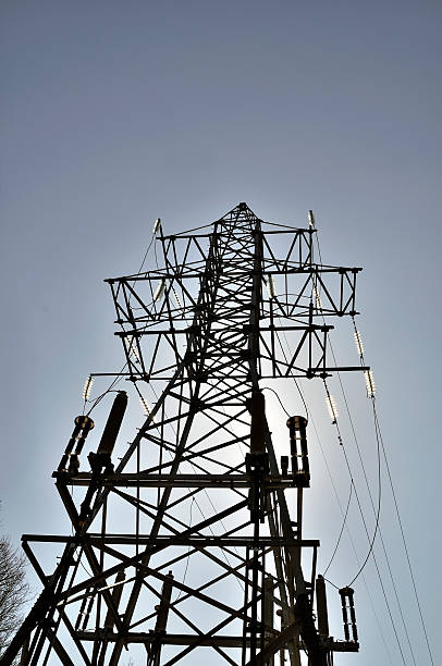 istock Column of a transmission line 104110319