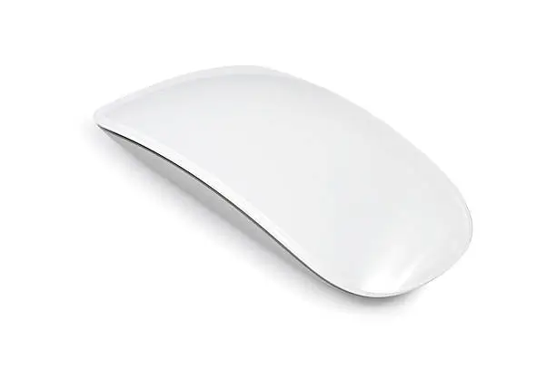 Photo of White minimalist mouse on white background