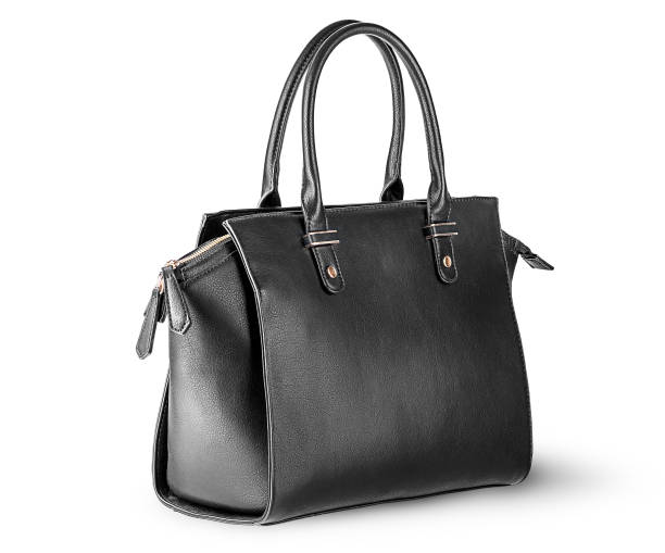 istock Ladies black leather bag rotated 1041105428