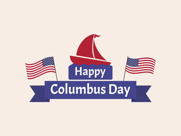 istock Happy Columbus Day greeting card template banner background 1041108432
