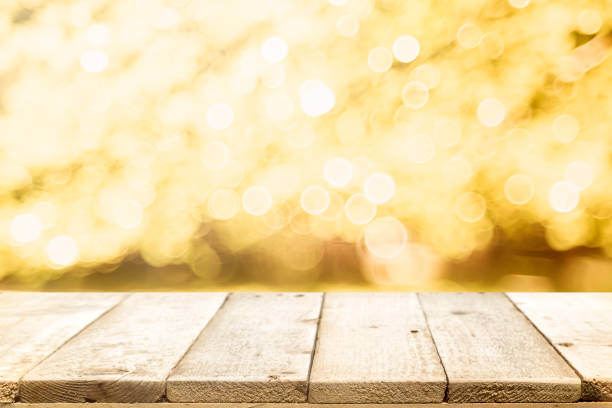istock Wood table top on bokeh background. 1041121260