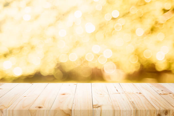 istock Wood table top on bokeh background. 1041121338