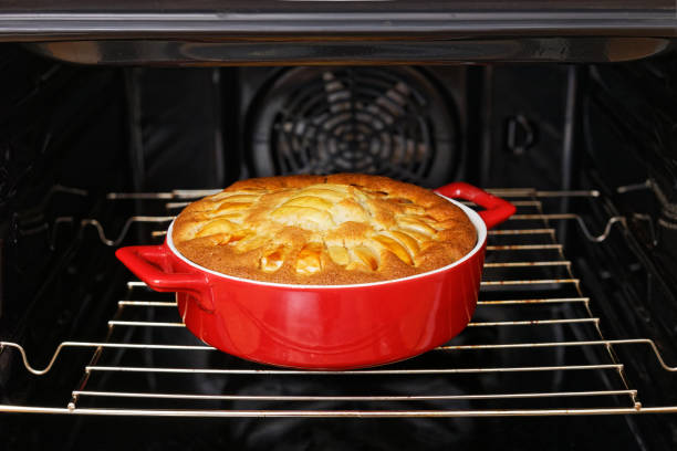 istock Homemade pie with apples is cooked in the oven 1041124608