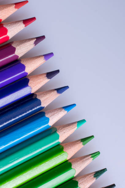 istock Color Pencils placed on a white background 1041127458