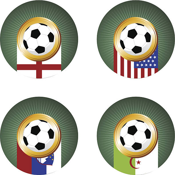 2010 world cup südafrika gruppe c - england map soccer soccer ball stock-grafiken, -clipart, -cartoons und -symbole