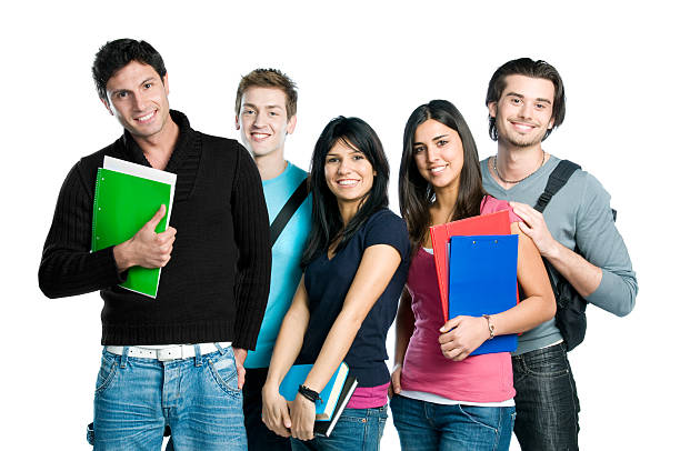 istock Smiling teenager students 104113418