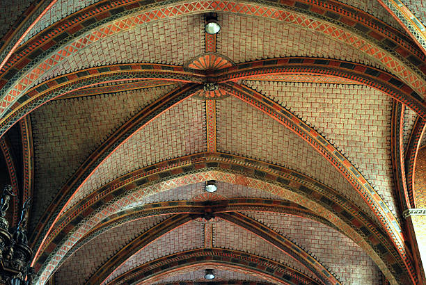 istock Vaulted ceiling of an ancient church, Moissac 104113830