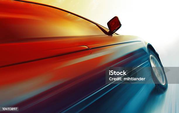 Car Stock Photo - Download Image Now - Blue, Blurred Motion, Car