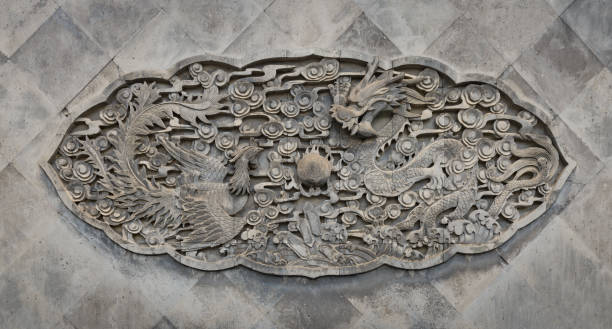 istock Chinese traditional Dragon carving 1041145284