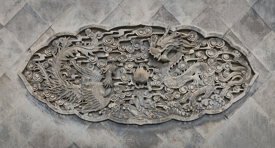 Chinese traditional Dragon carving
