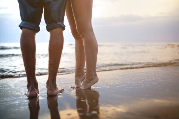 istock Romance couple at the beach 1041145776