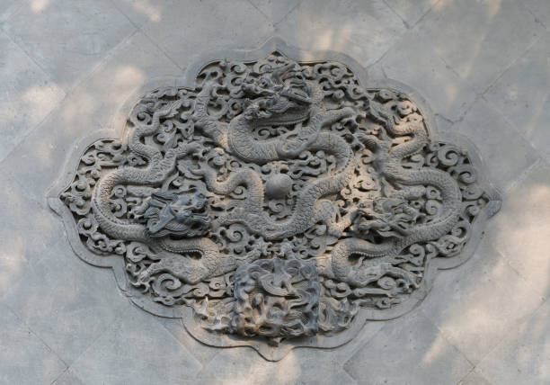 Chinese Zodiac Cement Craft at the public park of Thailand.