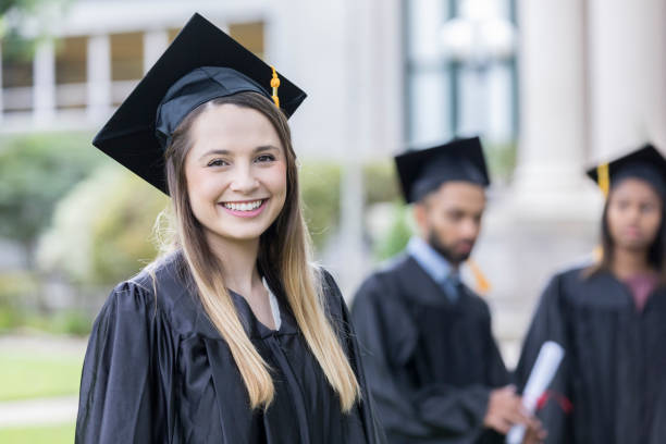 istock Confident female college graduate 1041147988